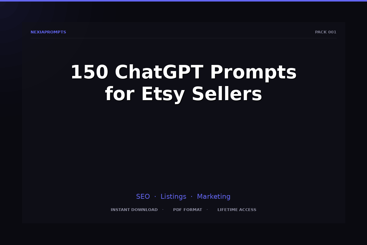 150 ChatGPT Prompts for Etsy Sellers