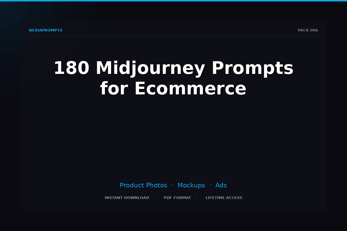 180 Midjourney Prompts for Ecommerce